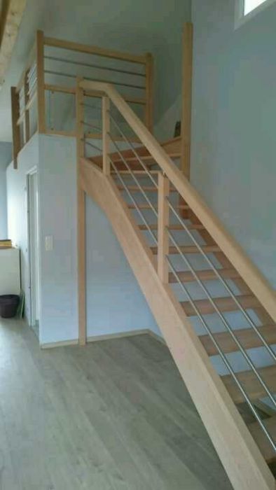 Escalier bois inox